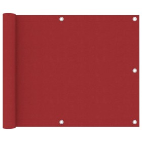 Toldo para balcón de tela oxford rojo 75x300 cm