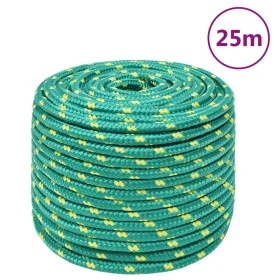 Green 14 mm 25 m polypropylene boat rope by , Ropes and metal cords - Ref: Foro24-152727, Price: 24,50 €, Discount: %