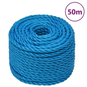 Blue polypropylene work rope 16 mm 50 m by , Ropes and metal cords - Ref: Foro24-152987, Price: 38,61 €, Discount: %