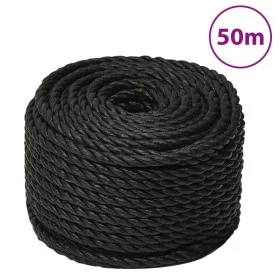 Schwarzes Polypropylen-Arbeitsseil 24 mm, 50 m von , Seile und Metallschnüre - Ref: Foro24-153033, Preis: 92,77 €, Rabatt: %