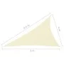 Triangular sail awning Oxford fabric cream color 4x5x6.4 m by vidaXL, Umbrellas - Ref: Foro24-135239, Price: 41,61 €, Discoun...