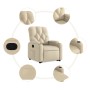 Cream-colored fabric reclining and lift chair by , Armchairs - Ref: Foro24-3204719, Price: 260,67 €, Discount: %