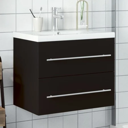 Badezimmermöbel mit integriertem schwarzen Waschbecken von , Badezimmerwaschtische - Ref: Foro24-3278765, Preis: 191,25 €, Ra...