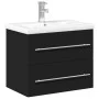 Badezimmermöbel mit integriertem schwarzen Waschbecken von , Badezimmerwaschtische - Ref: Foro24-3278765, Preis: 191,25 €, Ra...