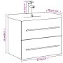 Badezimmermöbel mit integriertem schwarzen Waschbecken von , Badezimmerwaschtische - Ref: Foro24-3278765, Preis: 191,25 €, Ra...