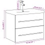 Badezimmermöbel mit integriertem schwarzen Waschbecken von , Badezimmerwaschtische - Ref: Foro24-3278765, Preis: 204,10 €, Ra...