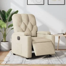 Cream fabric electric recliner chair by , Armchairs - Ref: Foro24-3204695, Price: 247,71 €, Discount: %
