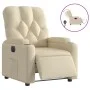 Sillón reclinable eléctrico de tela crema de , Sillones - Ref: Foro24-3204695, Precio: 246,39 €, Descuento: %