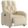 Sillón reclinable eléctrico de tela crema de , Sillones - Ref: Foro24-3204695, Precio: 246,39 €, Descuento: %