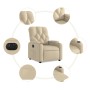 Sillón reclinable eléctrico de tela crema de , Sillones - Ref: Foro24-3204695, Precio: 238,12 €, Descuento: %