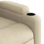 Sillón reclinable eléctrico de tela crema de , Sillones - Ref: Foro24-3204695, Precio: 246,39 €, Descuento: %