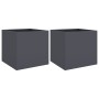 Jardineras 2 unidades acero gris antracita 42x40x39 cm de , Maceteros y jardineras - Ref: Foro24-841552, Precio: 96,15 €, Des...