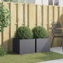 Jardineras 2 unidades acero gris antracita 42x40x39 cm by , Pots and planters - Ref: Foro24-841552, Price: 83,49 €, Discount: %