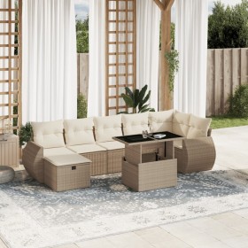 Set de sofás de jardín y cojines 8 piezas ratán sintético beige de , Conjuntos de jardín - Ref: Foro24-3275148, Precio: 599,1...