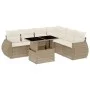 Set sofás de jardín 7 piezas y cojines ratán sintético beige by , Garden sets - Ref: Foro24-3268558, Price: 567,22 €, Discoun...
