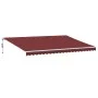 Toldo retráctil automático con luces LED burdeos 500x350 cm by , Awnings - Ref: Foro24-3214993, Price: 734,62 €, Discount: %