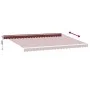 Automatische Markise mit LED-Lichtern in Bordeauxrot, 500x350 cm. von , Markisen - Ref: Foro24-3214993, Preis: 734,62 €, Raba...