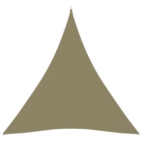 Toldo de vela triangular tela Oxford beige 4x5x5 m