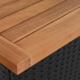 Gartensofa-Set mit 2-teiligen Kissen aus synthetischem Rattan und schwarzem Akazienholz. von , Gartensets - Ref: Foro24-32774...