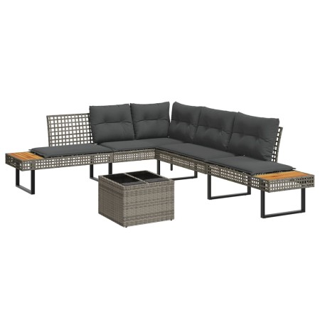 Gartensofa-Set, 2-teilig, mit PE-Rattan und grauem Glas-Kissen. von , Gartensets - Ref: Foro24-3277495, Preis: 329,76 €, Raba...