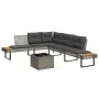 Gartensofa-Set, 2-teilig, mit PE-Rattan und grauem Glas-Kissen. von , Gartensets - Ref: Foro24-3277495, Preis: 400,72 €, Raba...