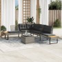 Set de sofás jardín 2 pzas con cojines ratán PE y vidrio gris by , Garden sets - Ref: Foro24-3277495, Price: 341,76 €, Discou...