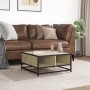 Mesa de centro madera y metal roble Sonoma 60,5x60,5x30 cm by , Coffee table - Ref: Foro24-848765, Price: 44,70 €, Discount: %