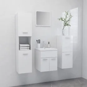 Badezimmerschrank-Set aus glänzend weißem Holzwerkstoff von , Badezimmermöbel - Ref: Foro24-3071087, Preis: 236,76 €, Rabatt: %