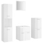 Engineered wood bathroom furniture set in high-gloss white by , Bathroom furniture - Ref: Foro24-3071087, Price: 244,54 €, Di...