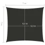 Square sail awning Oxford fabric anthracite gray 7x7 m by vidaXL, Umbrellas - Ref: Foro24-135088, Price: 131,55 €, Discount: %