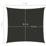 Toldo de vela cuadrado tela Oxford gris antracita 7x7 m de vidaXL, Sombrillas - Ref: Foro24-135088, Precio: 133,58 €, Descuen...
