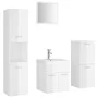 Badezimmerschrank-Set aus glänzend weißem Holzwerkstoff von , Badezimmermöbel - Ref: Foro24-3071357, Preis: 276,29 €, Rabatt: %