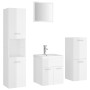 Badezimmerschrank-Set aus glänzend weißem Holzwerkstoff von , Badezimmermöbel - Ref: Foro24-3071357, Preis: 286,49 €, Rabatt: %