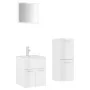Badezimmerschrank-Set aus glänzend weißem Holzwerkstoff von , Badezimmermöbel - Ref: Foro24-3071447, Preis: 205,01 €, Rabatt: %
