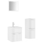 Badezimmerschrank-Set aus glänzend weißem Holzwerkstoff von , Badezimmermöbel - Ref: Foro24-3071447, Preis: 212,60 €, Rabatt: %