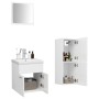 Badezimmerschrank-Set aus glänzend weißem Holzwerkstoff von , Badezimmermöbel - Ref: Foro24-3071447, Preis: 212,60 €, Rabatt: %
