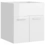 Badezimmerschrank-Set aus glänzend weißem Holzwerkstoff von , Badezimmermöbel - Ref: Foro24-3071447, Preis: 205,01 €, Rabatt: %