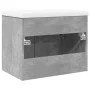 Mueble de baño con lavabo integrado gris hormigón de , Muebles de baño - Ref: Foro24-3324858, Precio: 148,82 €, Descuento: %