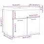 Badezimmermöbel mit integriertem Waschbecken in Betongrau. von , Badezimmermöbel - Ref: Foro24-3324858, Preis: 148,82 €, Raba...