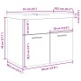 Badezimmermöbel mit integriertem Waschbecken in Betongrau. von , Badezimmermöbel - Ref: Foro24-3324858, Preis: 150,12 €, Raba...