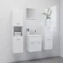 Badezimmerschrank-Set aus glänzend weißem Holzwerkstoff von , Badezimmermöbel - Ref: Foro24-3070907, Preis: 157,74 €, Rabatt: %