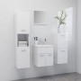 Badezimmerschrank-Set aus glänzend weißem Holzwerkstoff von , Badezimmermöbel - Ref: Foro24-3070907, Preis: 162,79 €, Rabatt: %
