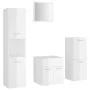 Badezimmerschrank-Set aus glänzend weißem Holzwerkstoff von , Badezimmermöbel - Ref: Foro24-3070907, Preis: 157,74 €, Rabatt: %