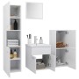 Badezimmerschrank-Set aus glänzend weißem Holzwerkstoff von , Badezimmermöbel - Ref: Foro24-3070907, Preis: 162,79 €, Rabatt: %