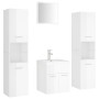 Badezimmerschrank-Set aus glänzend weißem Holzwerkstoff von , Badezimmermöbel - Ref: Foro24-3071492, Preis: 311,10 €, Rabatt: %