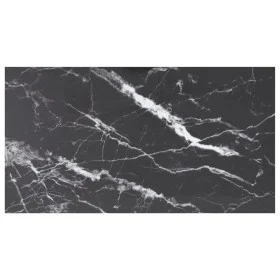 Table with black tempered glass marble design, 120x65 cm, 8 mm. by , Table tops - Ref: Foro24-322276, Price: 64,32 €, Discoun...