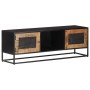 Massives TV-Möbel aus grobem Mangoholz 120x30x40 cm von , TV-Möbel - Ref: Foro24-323148, Preis: 336,39 €, Rabatt: %