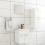 Engineered wood bathroom furniture set in high-gloss white by , Bathroom furniture - Ref: Foro24-3070997, Price: 90,59 €, Dis...