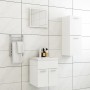 Juego de muebles de baño madera de ingeniería blanco brillo de , Muebles de baño - Ref: Foro24-3070997, Precio: 93,42 €, Desc...
