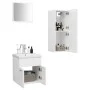 Engineered wood bathroom furniture set in high-gloss white by , Bathroom furniture - Ref: Foro24-3070997, Price: 90,59 €, Dis...
